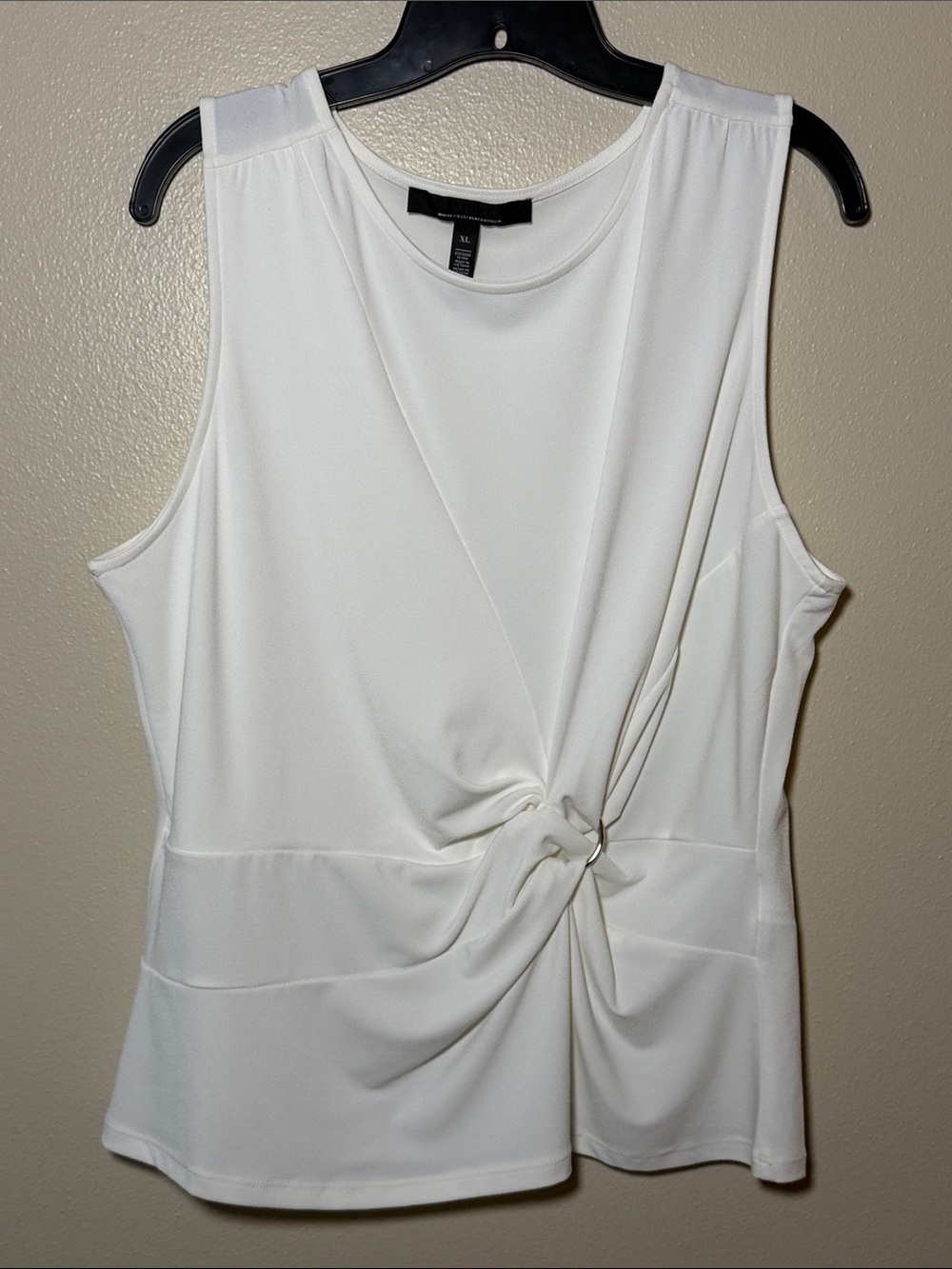White House Black Market White Twist-Knot Sleeveless Tank